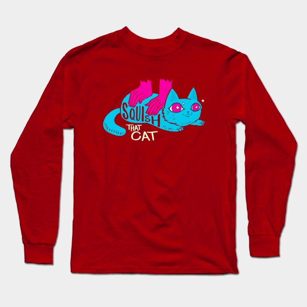 Squish that cats Long Sleeve T-Shirt by nelov